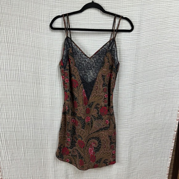 Victoria's Secret Other - VTG Victoria's Secret Gold Label paisley lingerie lace babydoll satin sexy L